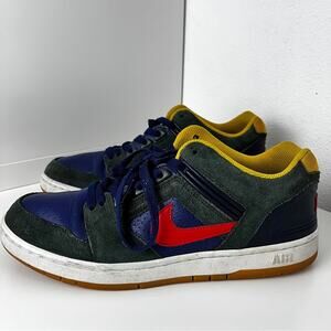 Nike SB Air Force 2 Green Blue Low Mens Athletic Sneaker size 10.5